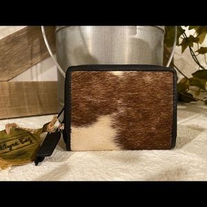 Greyscale Leather and Hairon Wallet